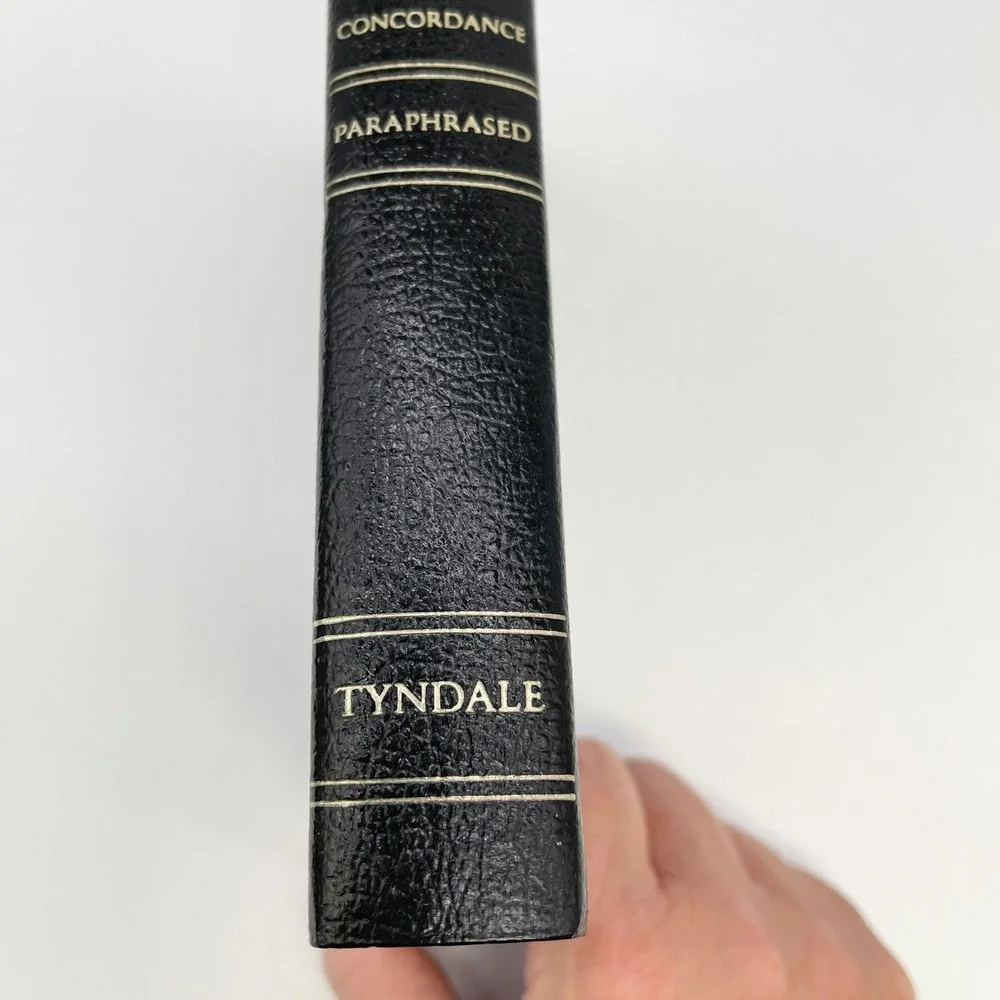 Vintage Tyndale The Living Bible Paraphrased Faux Leather Red Letter Christian
